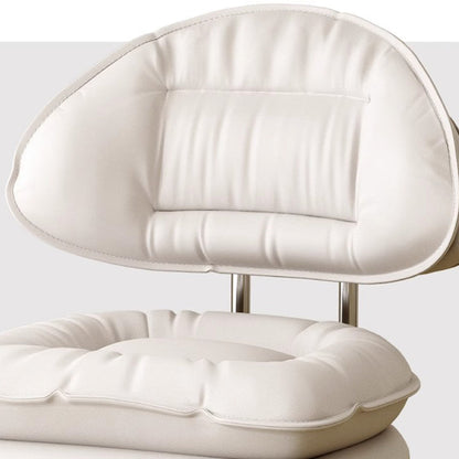 Modern Minimalist Upholstered PU Leather Steel Doll Cotton Sponge Bar Stool Backrest Armrest For Dining Room