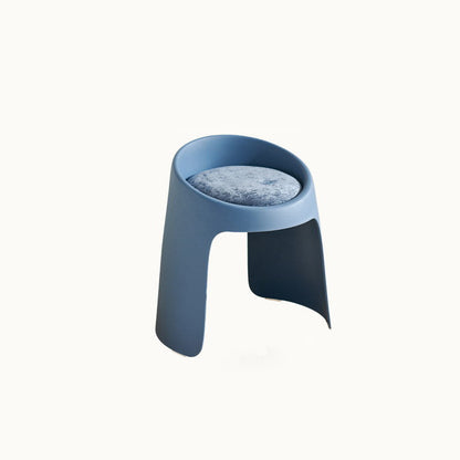 Contemporary Nordic Fabric PP Sponge Upholstered Dining Chair Backless Armless For Dining Room