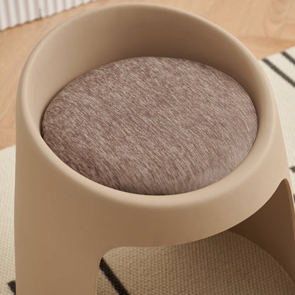 Contemporary Nordic Fabric PP Sponge Upholstered Dining Chair Backless Armless For Dining Room