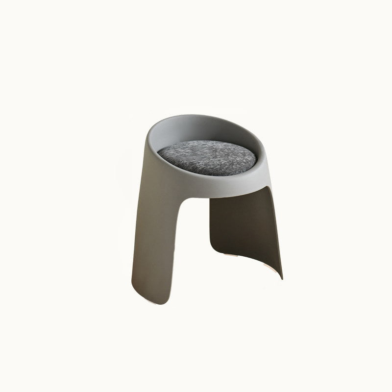 Contemporary Nordic Fabric PP Sponge Upholstered Dining Chair Backless Armless For Dining Room