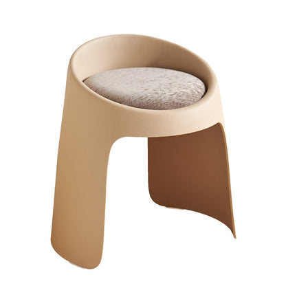 Contemporary Nordic Fabric PP Sponge Upholstered Dining Chair Backless Armless For Dining Room