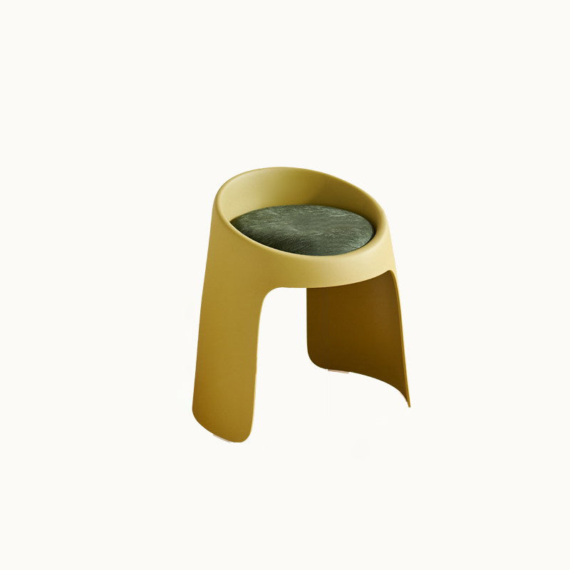 Contemporary Nordic Fabric PP Sponge Upholstered Dining Chair Backless Armless For Dining Room