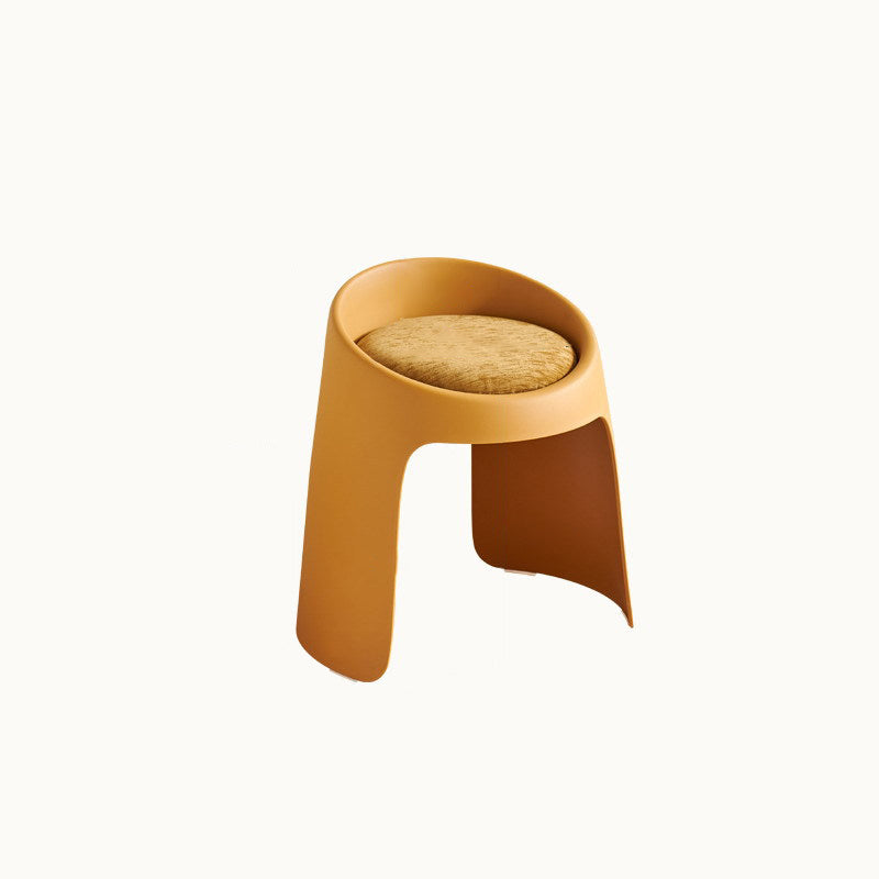 Contemporary Nordic Fabric PP Sponge Upholstered Dining Chair Backless Armless For Dining Room