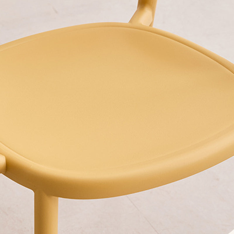 Contemporary Nordic Arc Full PP Dining Chair Backrest Armrest For Dining Room