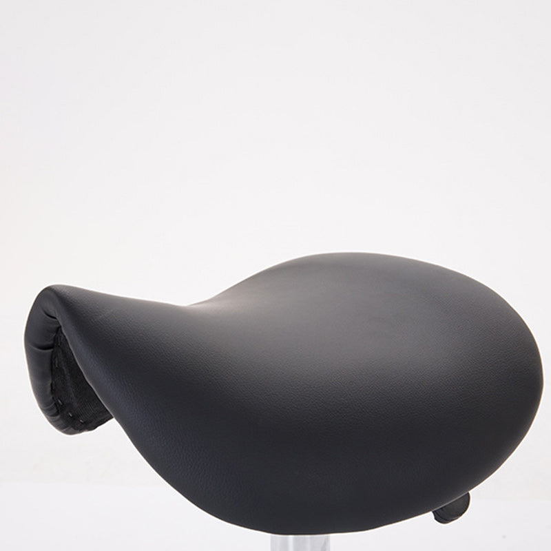 Modern Minimalist Curved PU Leather PVC Electroplate Steel Bar Stool Backless Armless For Dining Room