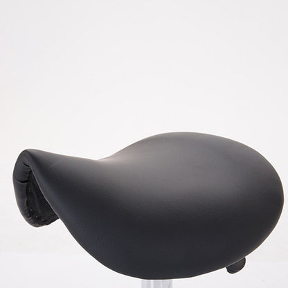 Modern Minimalist Curved PU Leather PVC Electroplate Steel Bar Stool Backless Armless For Dining Room