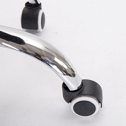 Modern Minimalist Curved PU Leather PVC Electroplate Steel Bar Stool Backless Armless For Dining Room