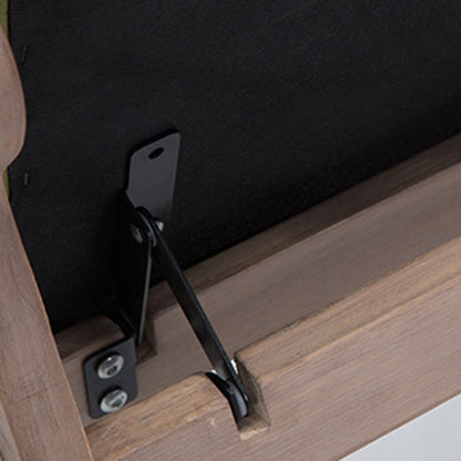 Traditional Rustic Curved Foldable Cotton Linen Hemp Rope Solid Wood Dining Chair Backrest Armrest For Dining Room