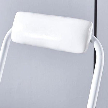 Modern Minimalist PU Leather Iron Foldable Square Bar Stool Backrest Armless For Dining Room