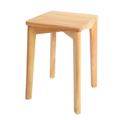 Modern Minimalist Square Solid Wood Low Stool Backless Armless For Dining Room