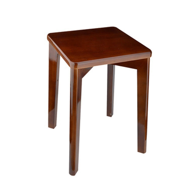 Modern Minimalist Square Solid Wood Low Stool Backless Armless For Dining Room