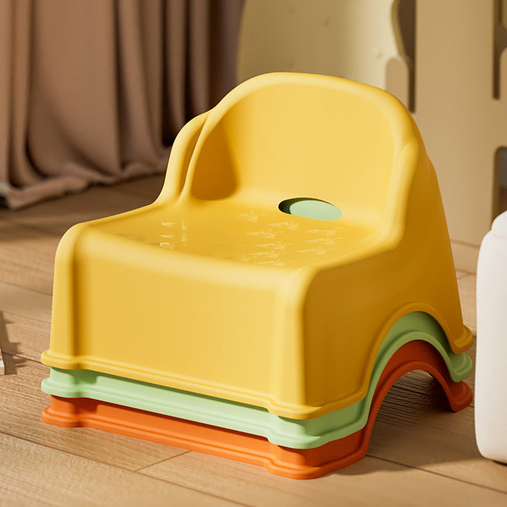 Modern Minimalist Kids Square PP Low Stool Backrest Armless For Living Room