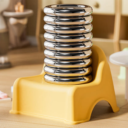 Modern Minimalist Kids Square PP Low Stool Backrest Armless For Living Room