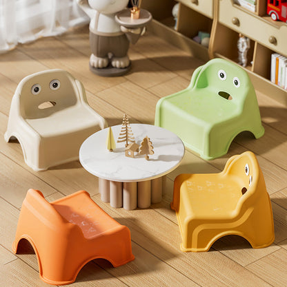 Modern Minimalist Kids Square PP Low Stool Backrest Armless For Living Room