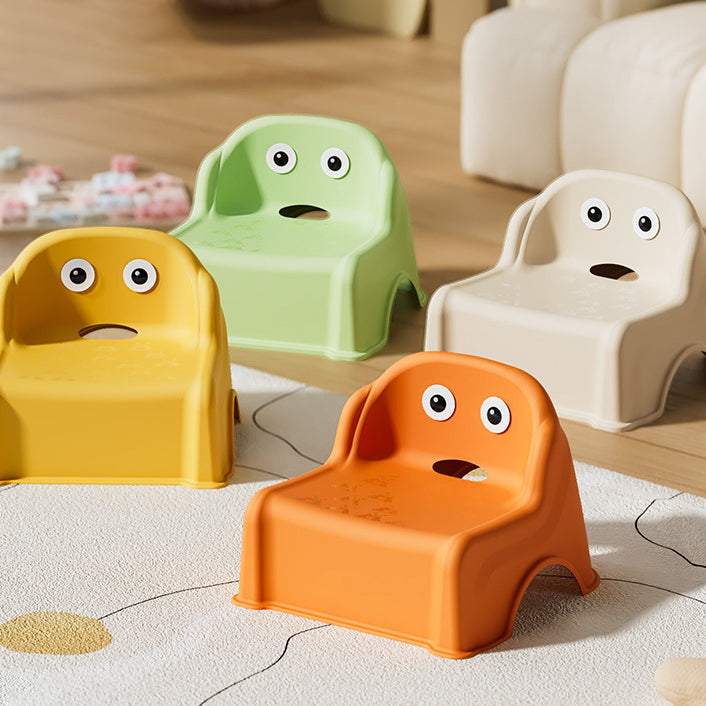 Modern Minimalist Kids Square PP Low Stool Backrest Armless For Living Room