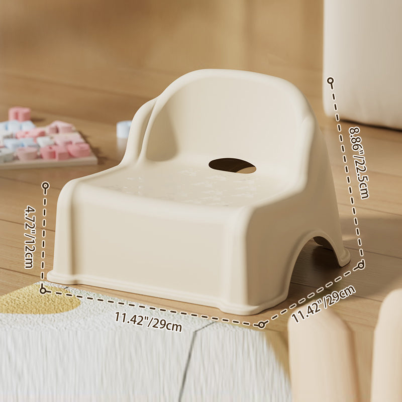 Modern Minimalist Kids Square PP Low Stool Backrest Armless For Living Room