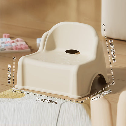 Modern Minimalist Kids Square PP Low Stool Backrest Armless For Living Room
