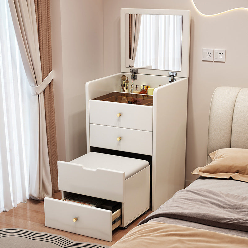 Modern Simplicity Artificial Leather Wood Makeup Vanity 2 - Drawer For Bedroom
