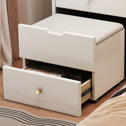 Modern Simplicity Artificial Leather Wood Makeup Vanity 2 - Drawer For Bedroom