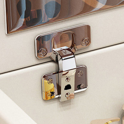 Modern Simplicity Artificial Leather Wood Makeup Vanity 2 - Drawer For Bedroom