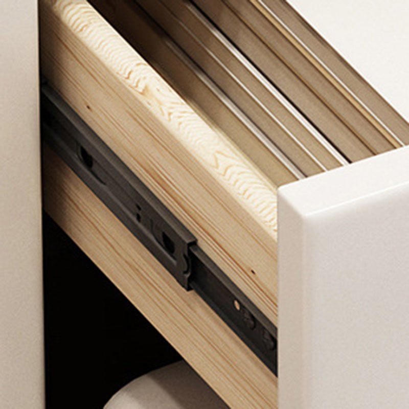 Modern Simplicity Artificial Leather Wood Makeup Vanity 2 - Drawer For Bedroom