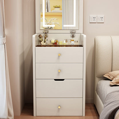 Modern Simplicity Artificial Leather Wood Makeup Vanity 2 - Drawer For Bedroom