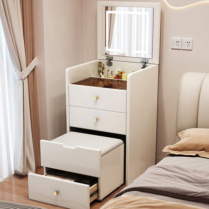 Modern Simplicity Artificial Leather Wood Makeup Vanity 2 - Drawer For Bedroom