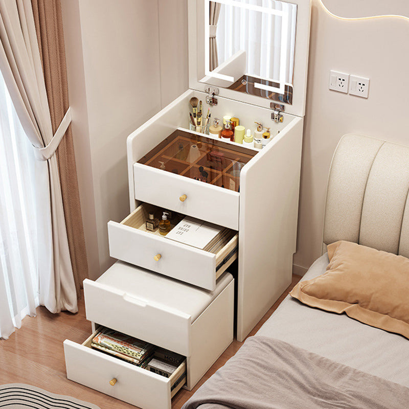 Modern Simplicity Artificial Leather Wood Makeup Vanity 2 - Drawer For Bedroom