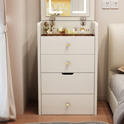 Modern Simplicity Artificial Leather Wood Makeup Vanity 2 - Drawer For Bedroom