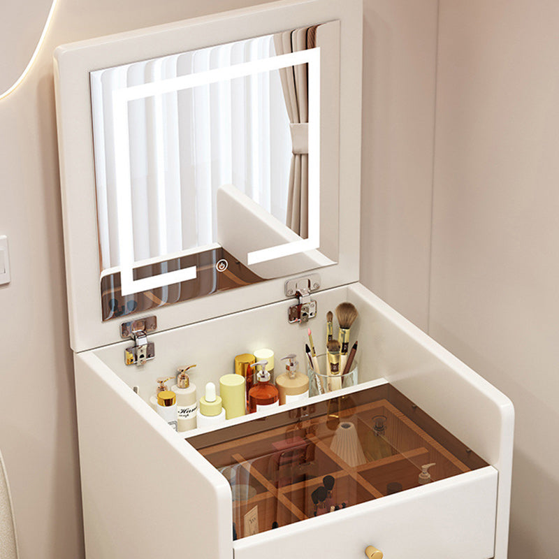 Modern Simplicity Artificial Leather Wood Makeup Vanity 2 - Drawer For Bedroom