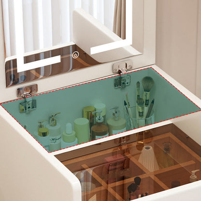 Modern Simplicity Artificial Leather Wood Makeup Vanity 2 - Drawer For Bedroom