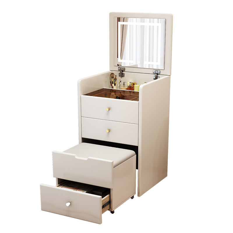 Modern Simplicity Artificial Leather Wood Makeup Vanity 2 - Drawer For Bedroom