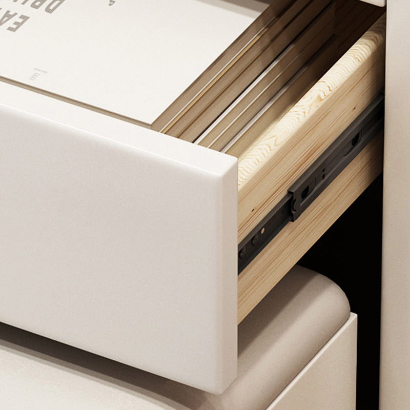 Modern Simplicity Artificial Leather Wood Makeup Vanity 2 - Drawer For Bedroom