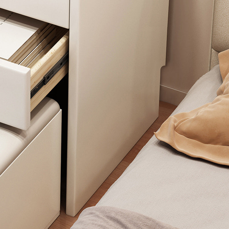 Modern Simplicity Artificial Leather Wood Makeup Vanity 2 - Drawer For Bedroom