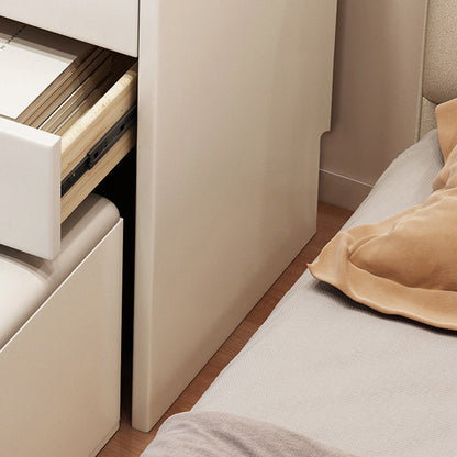 Modern Simplicity Artificial Leather Wood Makeup Vanity 2 - Drawer For Bedroom