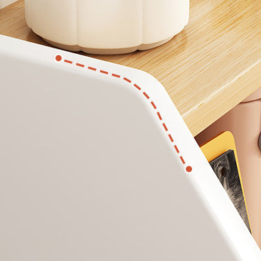 Contemporary Simplicity Density Board PVC Nightstand 2 - Drawer For Bedroom