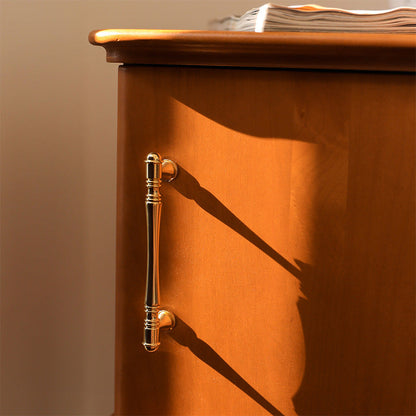 Traditional French Square Cube Solid Wood Ash Nightstand 1 - Cabinet For Bedroom