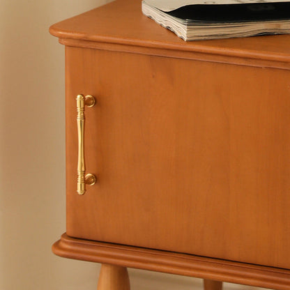 Traditional French Square Cube Solid Wood Ash Nightstand 1 - Cabinet For Bedroom