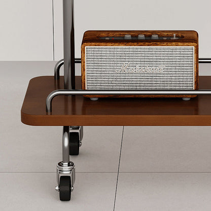 Contemporary Scandinavian Rectangle Artificial Board Painted Metal Side Table 3 - Tier For Dining Room