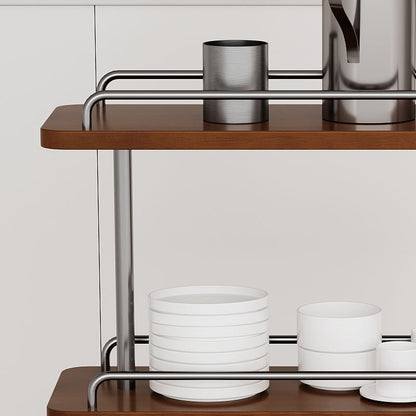 Contemporary Scandinavian Rectangle Artificial Board Painted Metal Side Table 3 - Tier For Dining Room