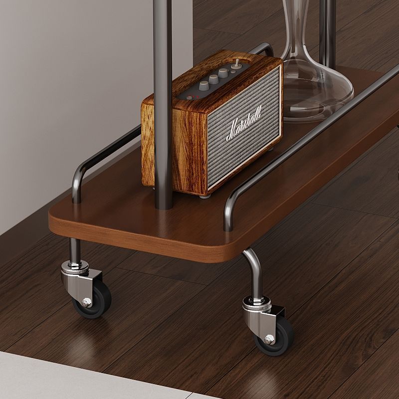 Contemporary Scandinavian Rectangle Artificial Board Painted Metal Side Table 3 - Tier For Dining Room