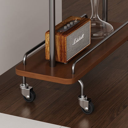 Contemporary Scandinavian Rectangle Artificial Board Painted Metal Side Table 3 - Tier For Dining Room