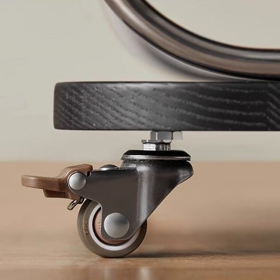 Contemporary Scandinavian Geometry Square Glass Solid Wood Stainless Steel Side Table 3 - Tier For Dining Room