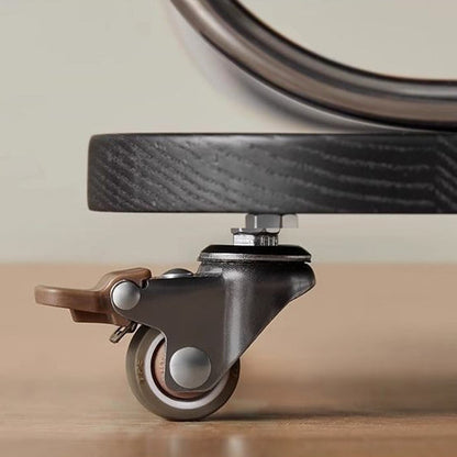 Contemporary Scandinavian Geometry Square Glass Solid Wood Stainless Steel Side Table 3 - Tier For Dining Room