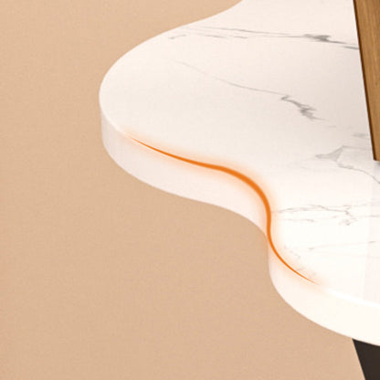 Contemporary Simplicity Flowers Density Board Painted Steel Pipe Side Table 2 - Tier For Bedroom