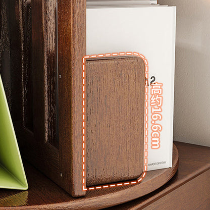 Contemporary Simplicity Round Square Storage Rotatable Bookshelf Solid Wood Hardware Nightstand 1 - Drawer For Bedroom