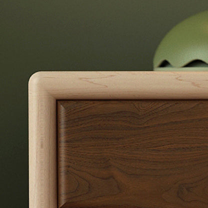 Contemporary Simplicity Square Cube Solid Wood Hardware Nightstand 1 - Drawer For Bedroom