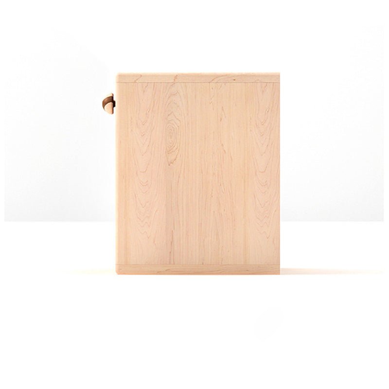 Contemporary Simplicity Square Cube Solid Wood Hardware Nightstand 1 - Drawer For Bedroom