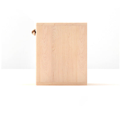 Contemporary Simplicity Square Cube Solid Wood Hardware Nightstand 1 - Drawer For Bedroom