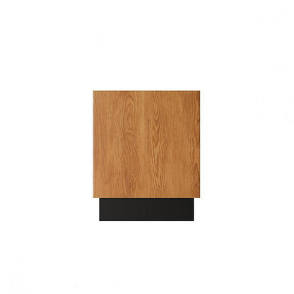 Contemporary Retro Square Water Ripples Pine Hardware Nightstand 2 - Drawer For Bedroom